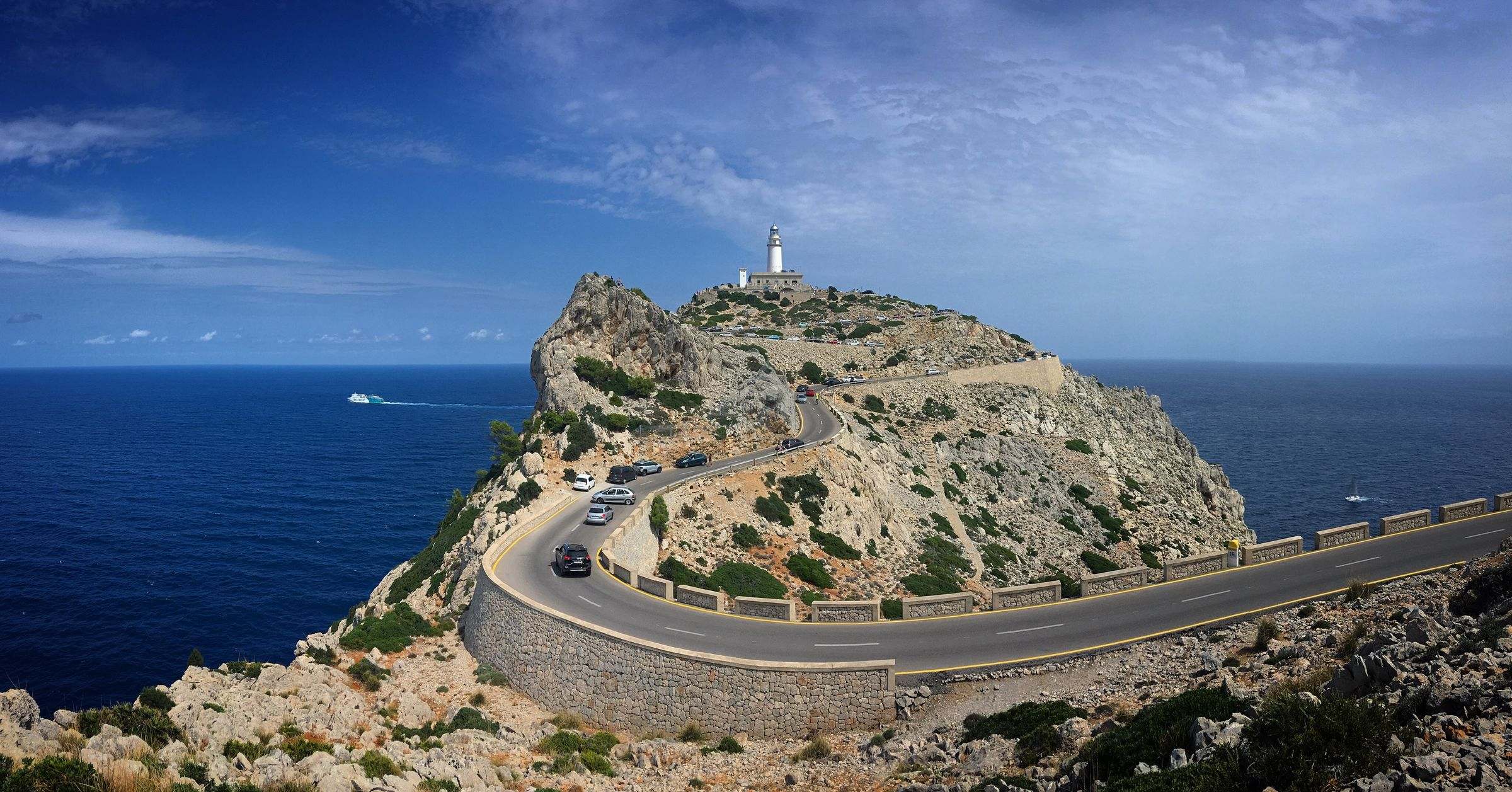 The lighthouse road along the cliffs of Cap de Formentor